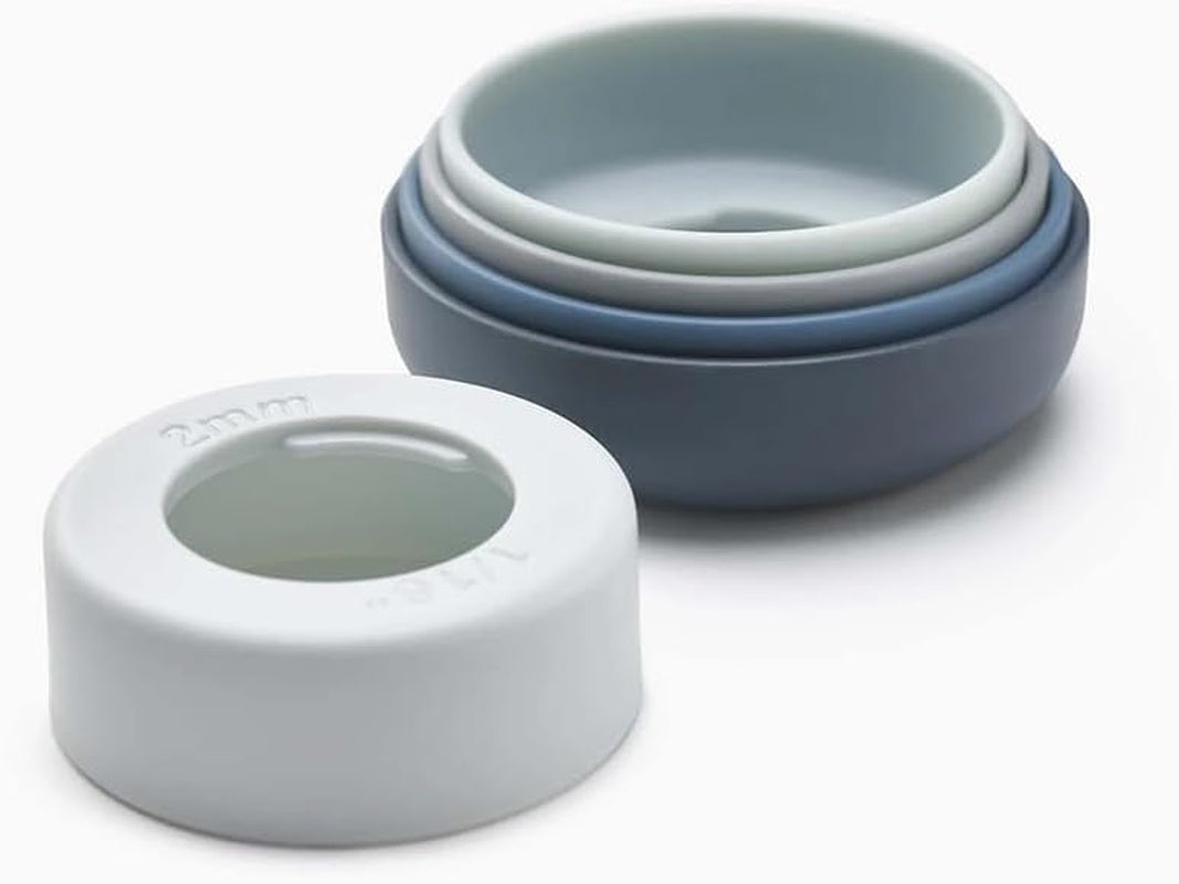 Joseph Joseph PrecisionPin - Sucitor cu grosime reglabilă a aluatului, rolă pentru copt și patiserie, lemn de fag, albastru pastel, cer