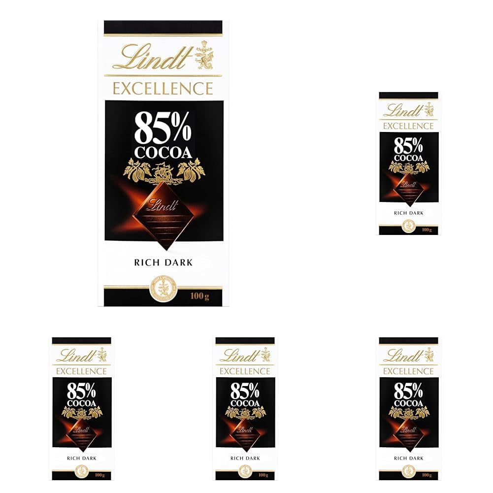 Lindt Ciocolată | Baton EXCELLENCE 85% Cacao | 100g | Ciocolată Extra Neagră | Baton de Ciocolată Vegană