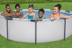 Set piscină Bestway Steel Pro Max™ Frame, rotundă, cu pompă de filtrare, 305 x 76 cm