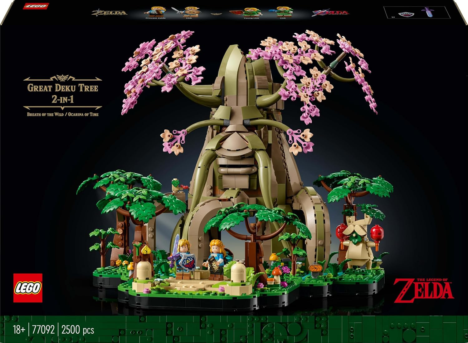 LEGO The Legend of Zelda Deku Tree 2-In-1 - piesă de colecție cu prințesa Zelda și 3 minifigurine Link - set de construcție pentru adulți și idee de cadou pentru fanii jocurilor video - 77092 Seturi de constructie Besuche den LEGO-Store