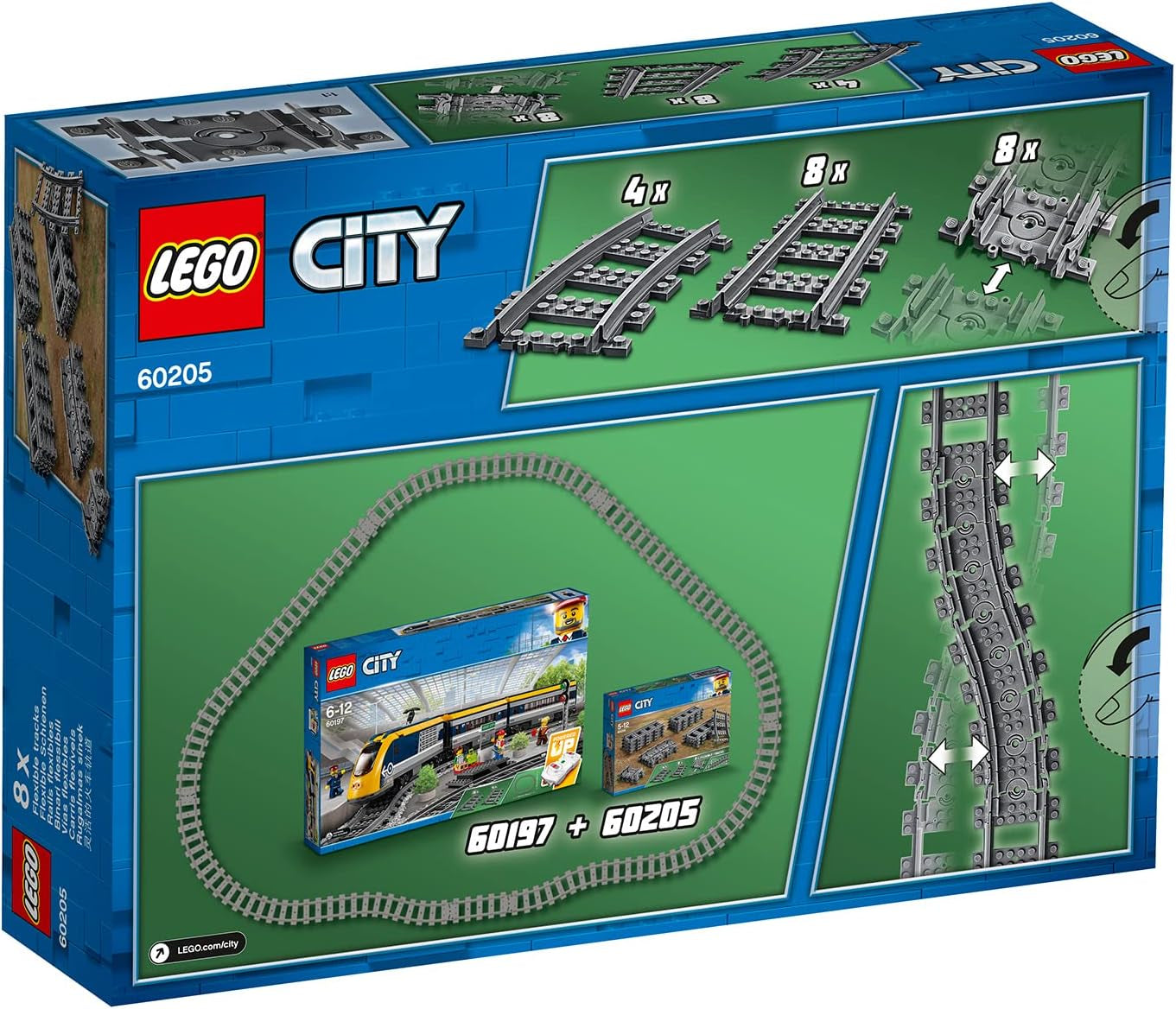 LEGO 60205 City Tracks, 20 piese, set de expansiune pentru copii, băieți și fete, set de jucării Seturi de constructie Besuche den LEGO-Store