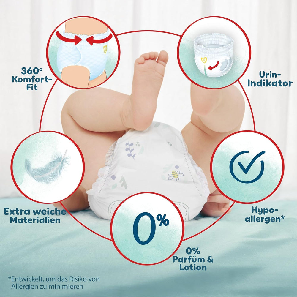 Scutece Pampers Harmony Pants mărimea 6, 132 scutece, 15 kg+, protecție delicată a pielii și confort la 360°