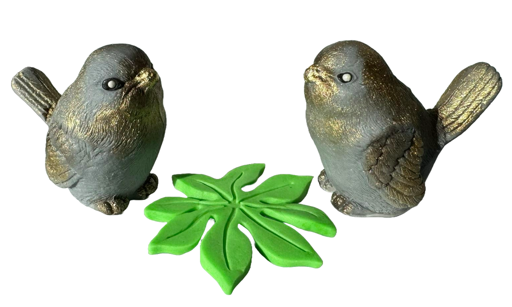 Set 3 decoratiuni comestibile din zahar, Pasari exotice Decoratiuni din Pasta de Zahar Nati Shop