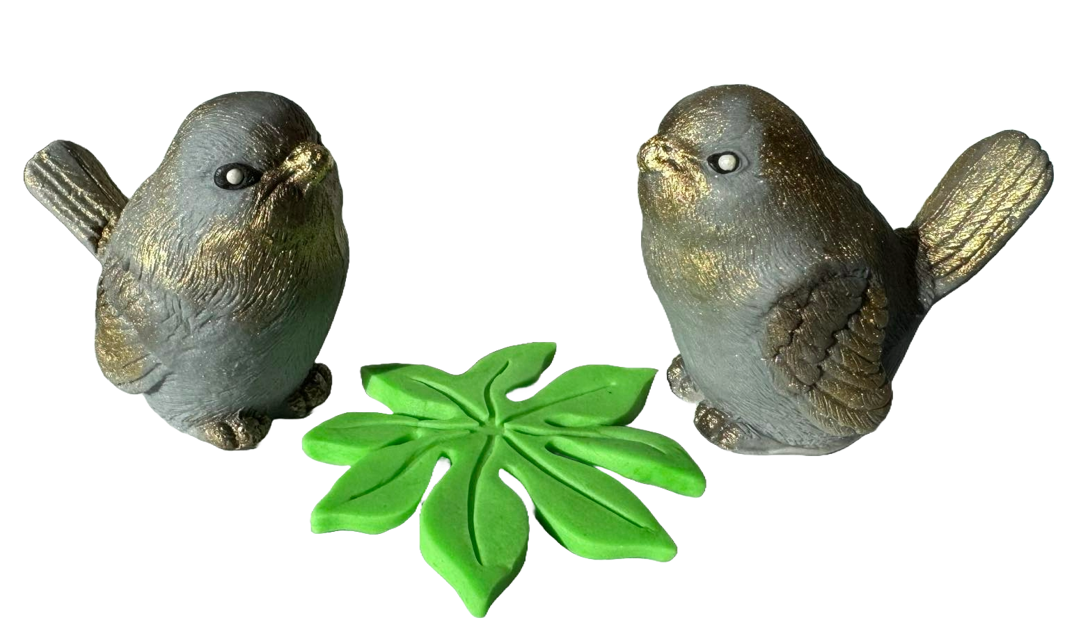 Set 3 decoratiuni comestibile din zahar, Pasari exotice Decoratiuni din Pasta de Zahar Nati Shop