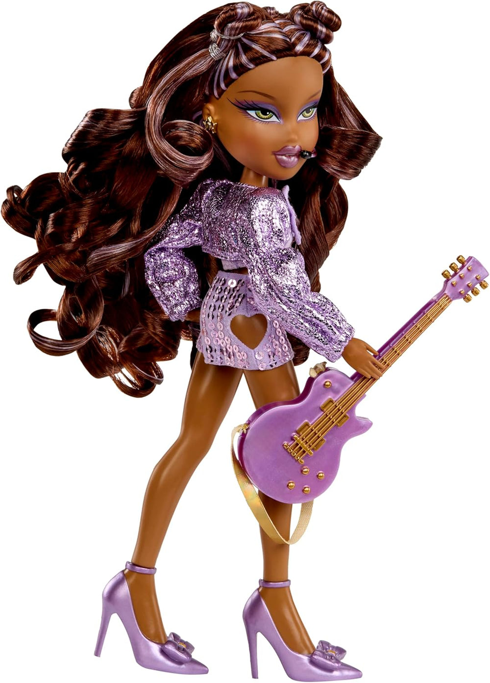 BRATZ Pop Starz Sasha – Păpușă la modă cu breloc de colecție, ținută și accesorii muzicale