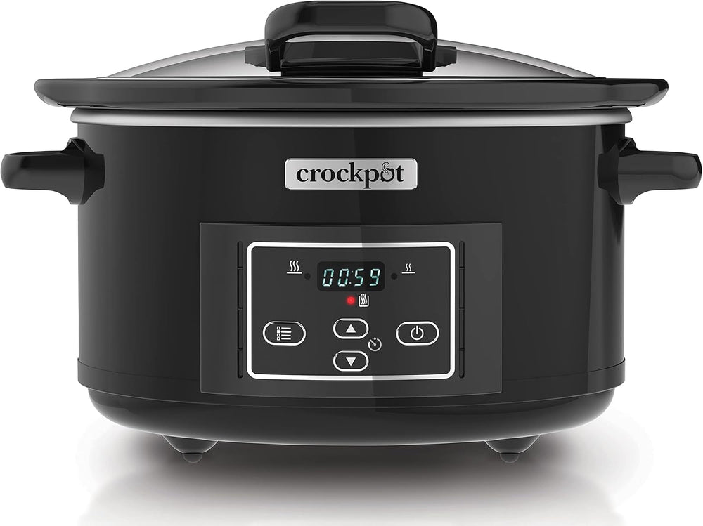 Slow cooker digital Crock-Pot Timeselect, 5.6 litri (7 persoane) Slow Cooker Naty Shop 4.7 litri Digital