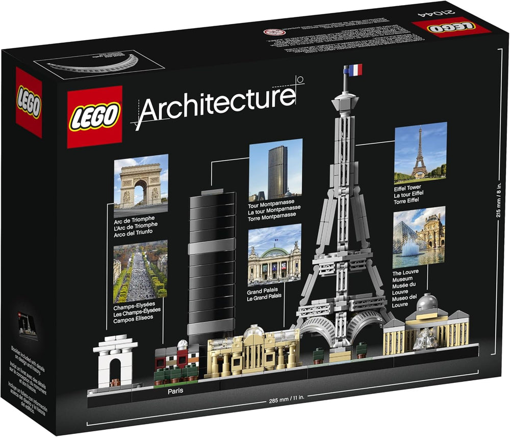 LEGO Arhitectură Paris, Model Kit cu Turnul Eiffel, Champs-Élysées și Louvre Model, Colecția Skyline, Decorațiuni pentru casă și birou, Idei cadou pentru colecționari, bărbați și femei 21044 Seturi de constructie Besuche den LEGO-Store