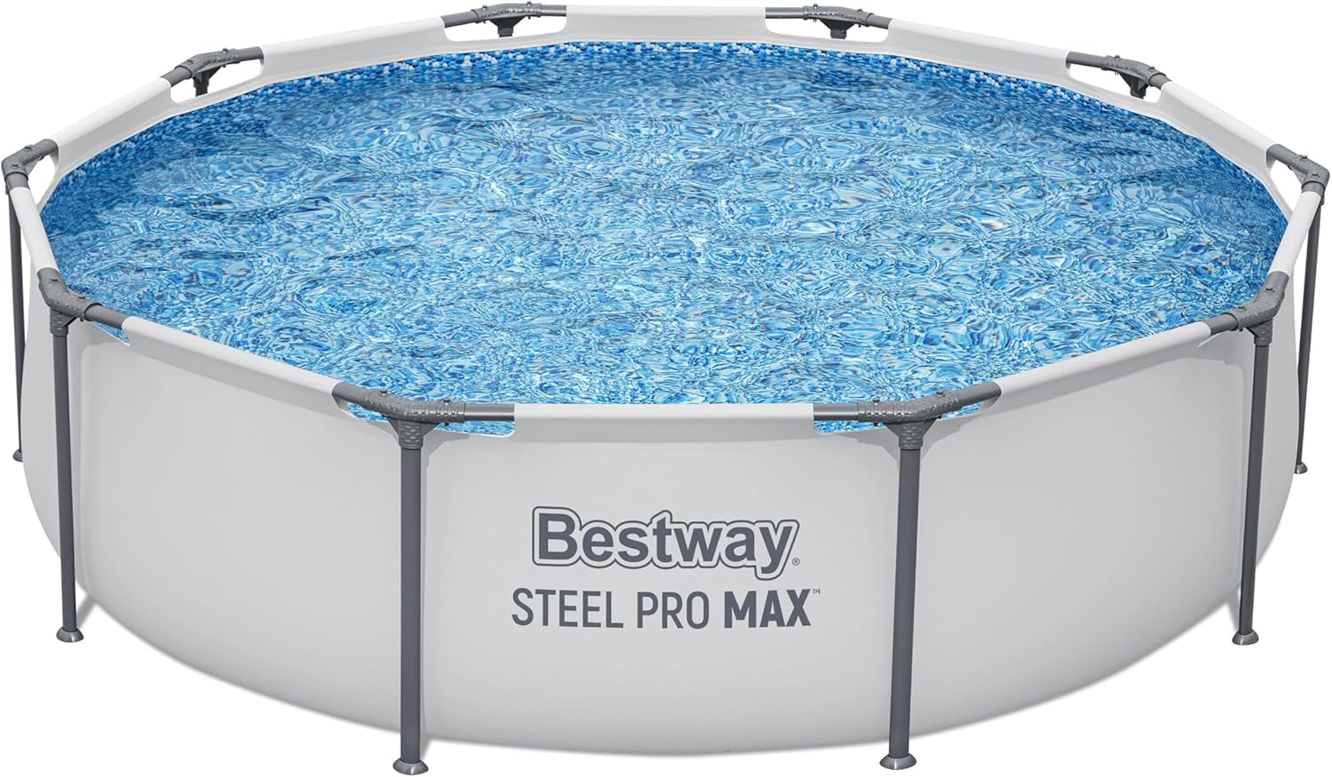 Set piscină Bestway Steel Pro Max™ Frame, rotundă, cu pompă de filtrare, 305 x 76 cm