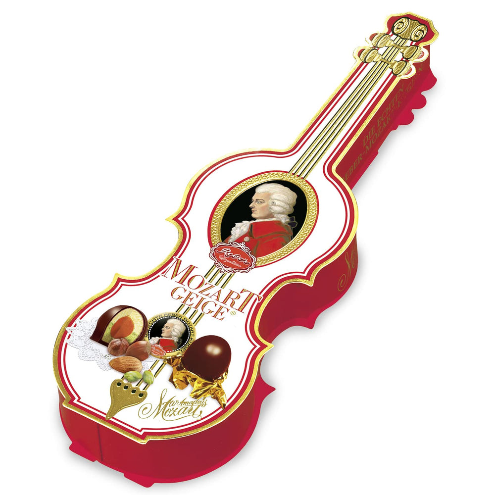 Bile Reber Mozart cu ciocolată neagră, pachet de 6 cu marțipan și nuga, vegane - 1 x 120 g