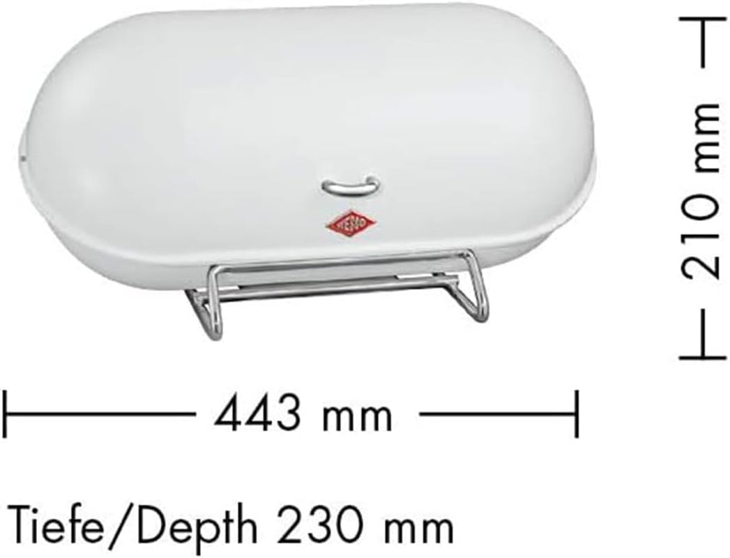 Coș pentru pâine WESCO Breadboy cu capac articulat fără zăngănit, de culoare roșie, din tablă de oțel acoperită cu pulbere, găuri de ventilație și mâner robust Cutii depozitare alimente Naty Shop