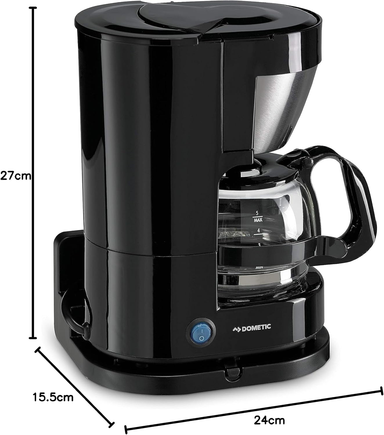 WAECO 9103533013 PerfectCoffee MC 052/MC 054 Aparat de cafea cu 5 căni, 12 sau 24 de volți, pentru conectare în mașini sau camioane