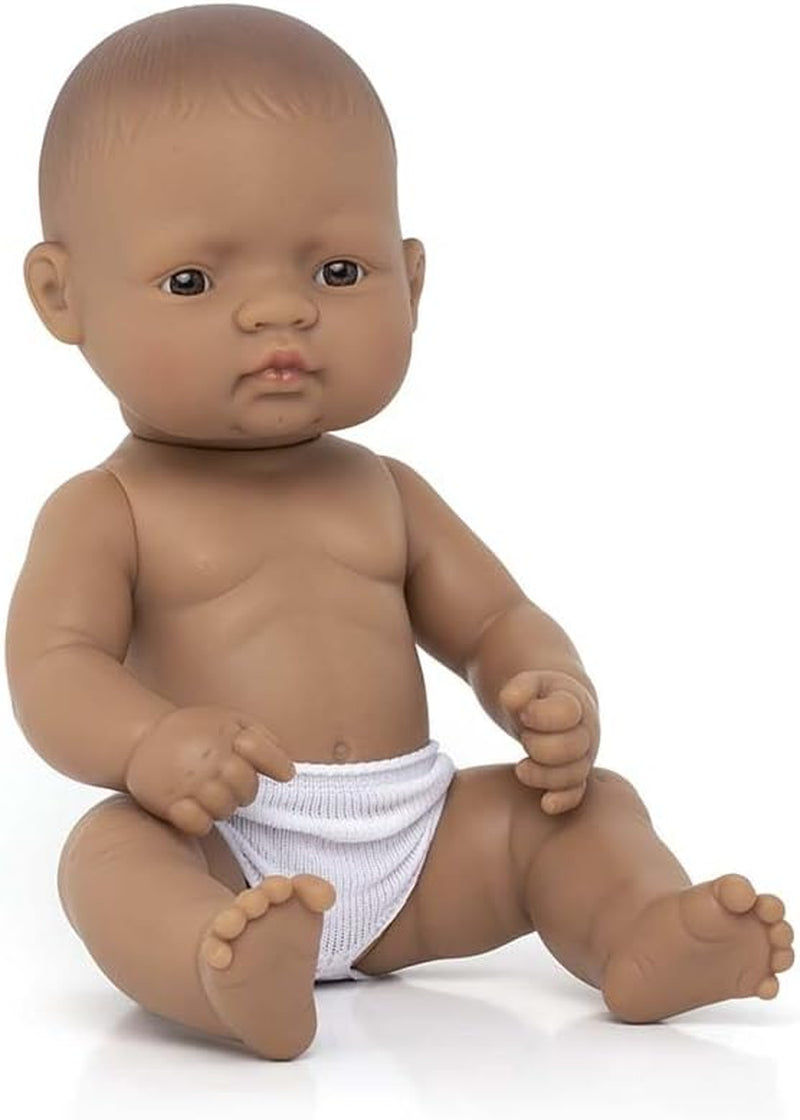 Miniland 31037 - Baby südamerikanischer Junge Tüte - ohne Unterwäsche, 32 cm