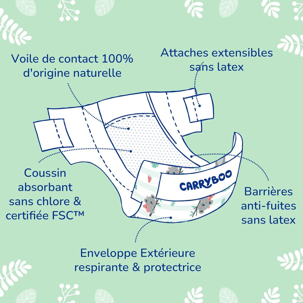 - Windeln Größe 4 (7 – 18 kg) – für empfindliche Haut – natürlich und sehr saugfähig – 12 Stunden auslaufsicher – ohne unerwünschte Inhaltsstoffe – hergestellt in Frankreich – 132 Windeln