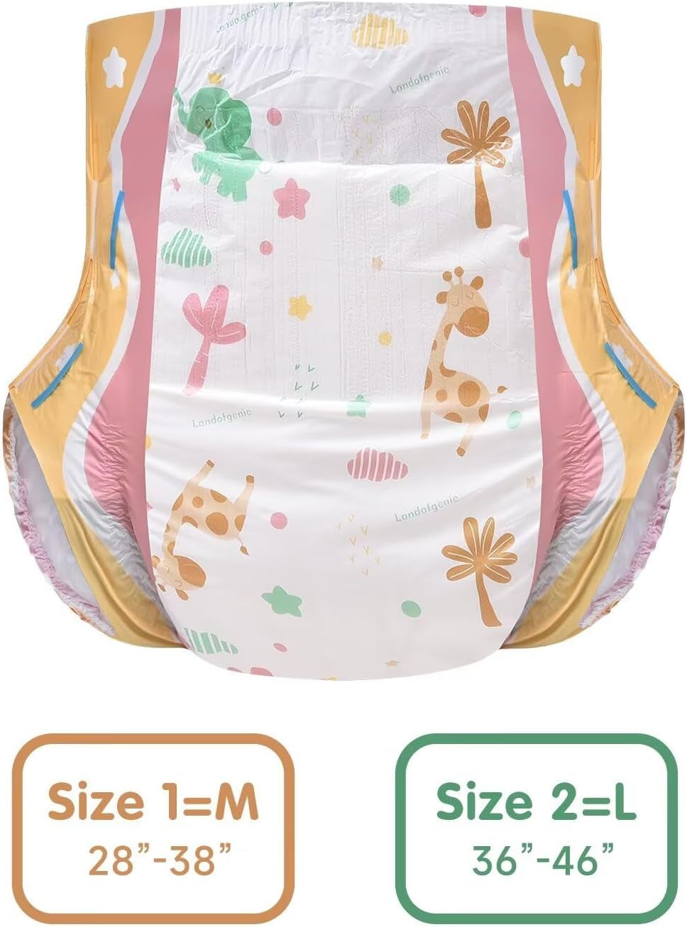 Scutece alunecătoare pentru adulți Landofgenie, pentru noapte, 10 bucăți