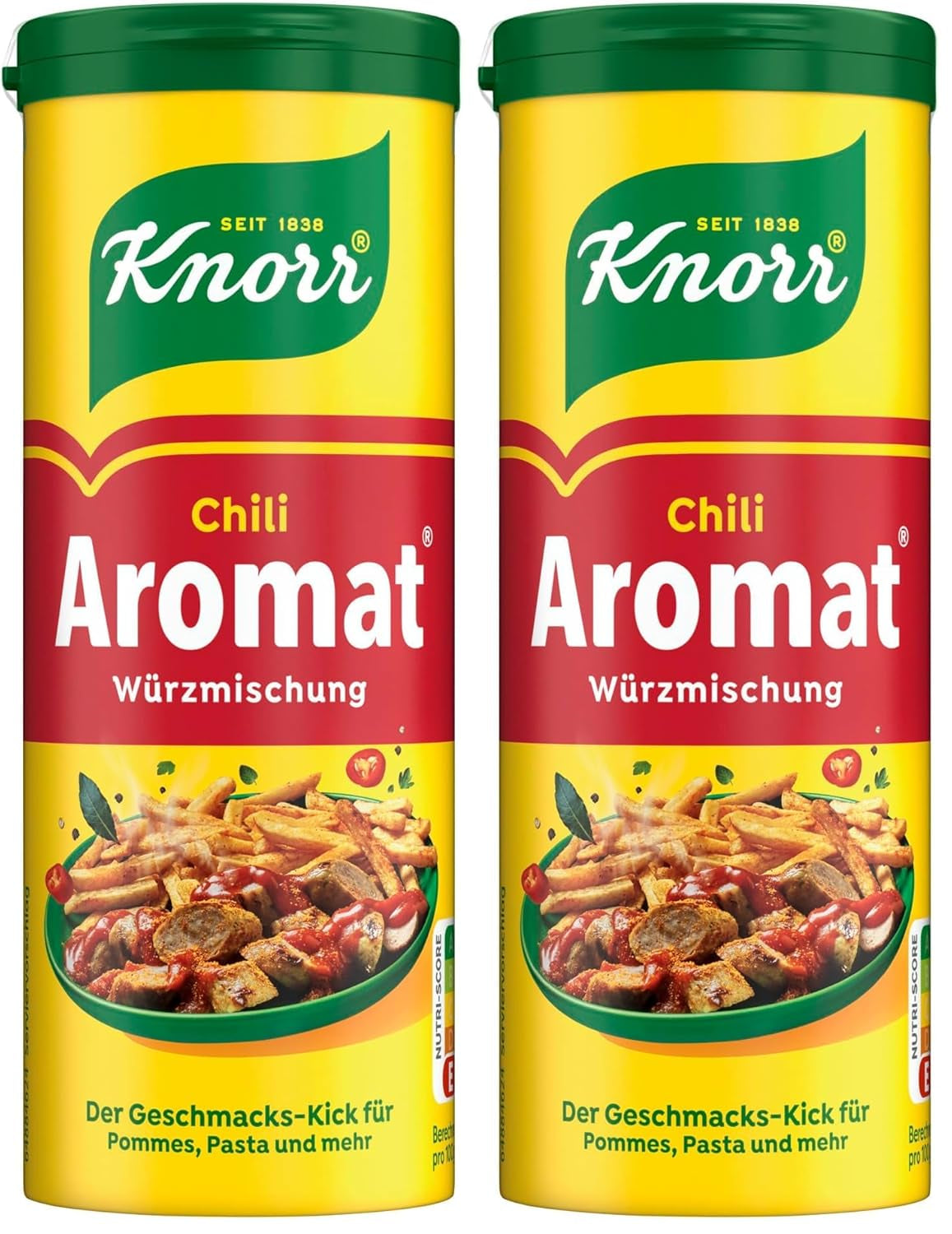 Knorr Würzmischung Chili Aromat für schnelle Gerichte zum Würzen und Verfeinern von Pommes, Pasta, Gemüse und mehr 90 g