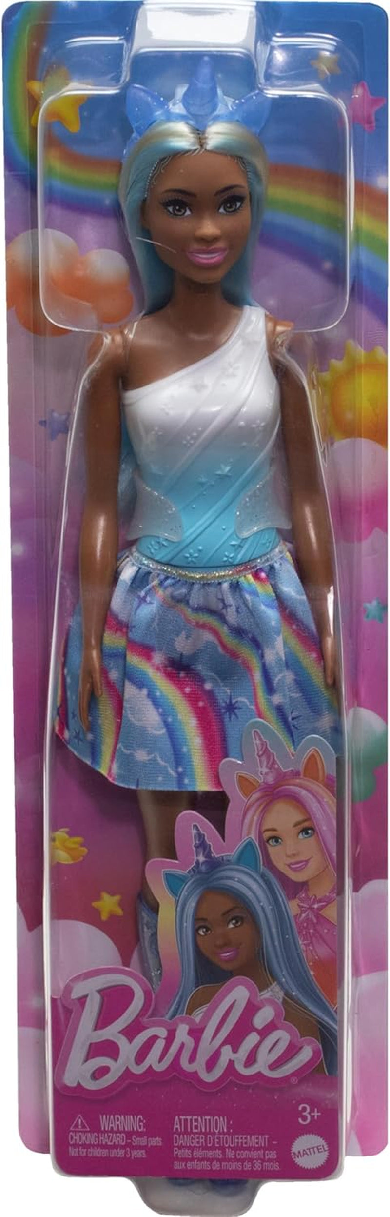 Barbie Einhorn Puppen mit bunten Fantasiehaaren, Outfits mit Farbverlauf und Fantasy-Accessoires rund um das Thema Einhorn, HRR14