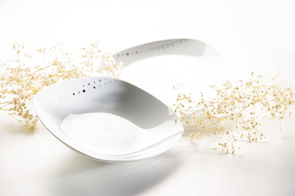 Mäser, seria Fadilla, set de veselă combinat cu 42 de piese, set de veselă din porțelan pentru 6 persoane, alb, negru, gri