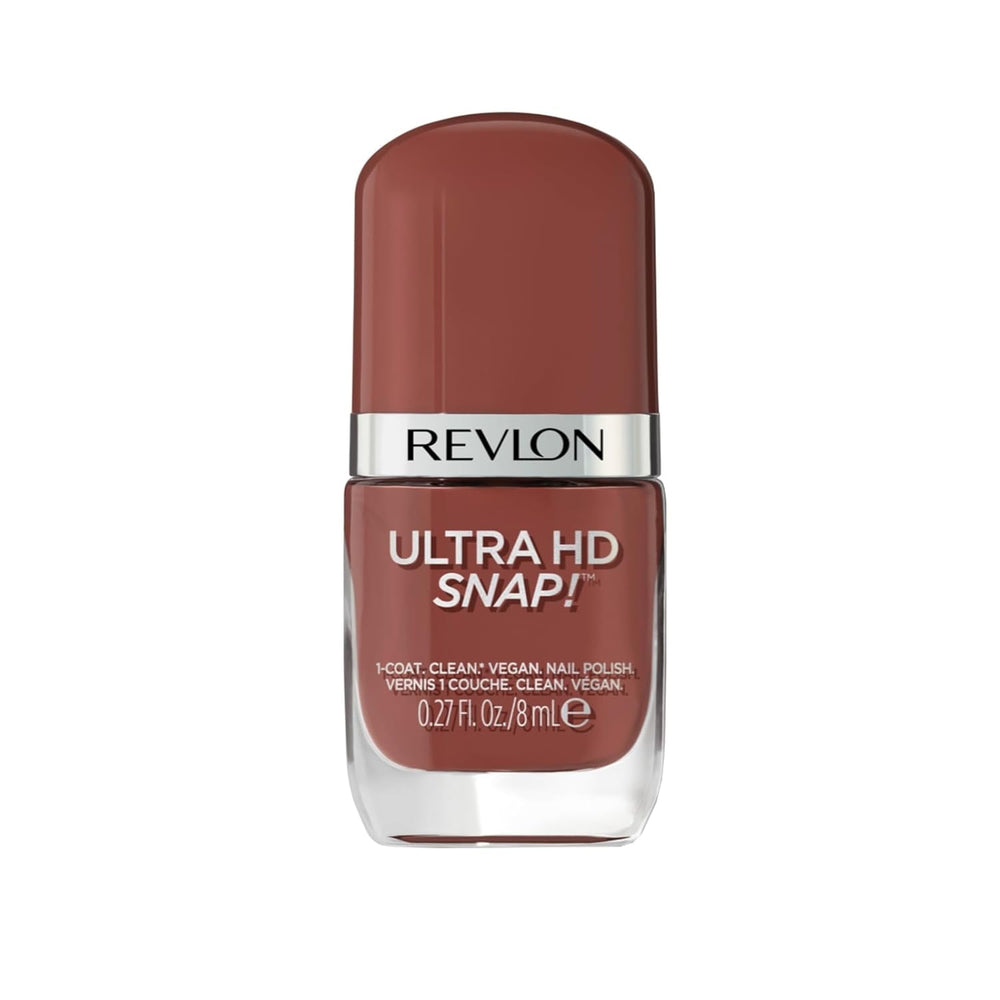 Oja Revlon Ultra HD Snap, formulă vegană de lungă durată, uscare rapidă și aplicare într-un singur strat, acoperire completă, culoare (8 ml) Hot Stuff (007), unisex
