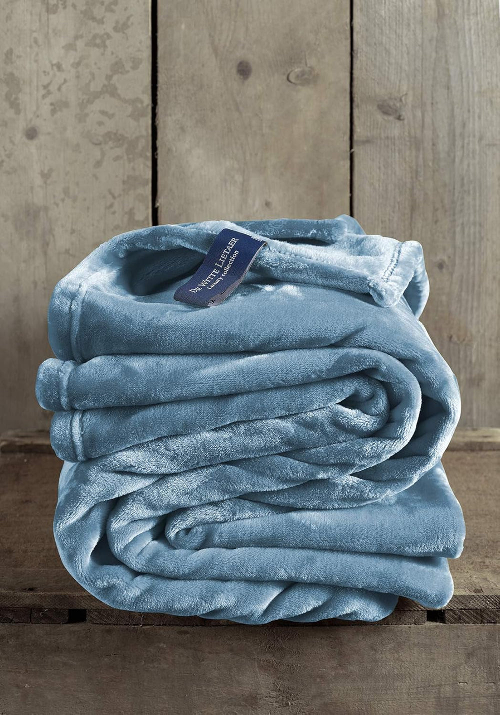 Pătură confortabilă, poliester, albastru, 150 X 200 Cm Paturi si Cuverturi De Witte Lietaer