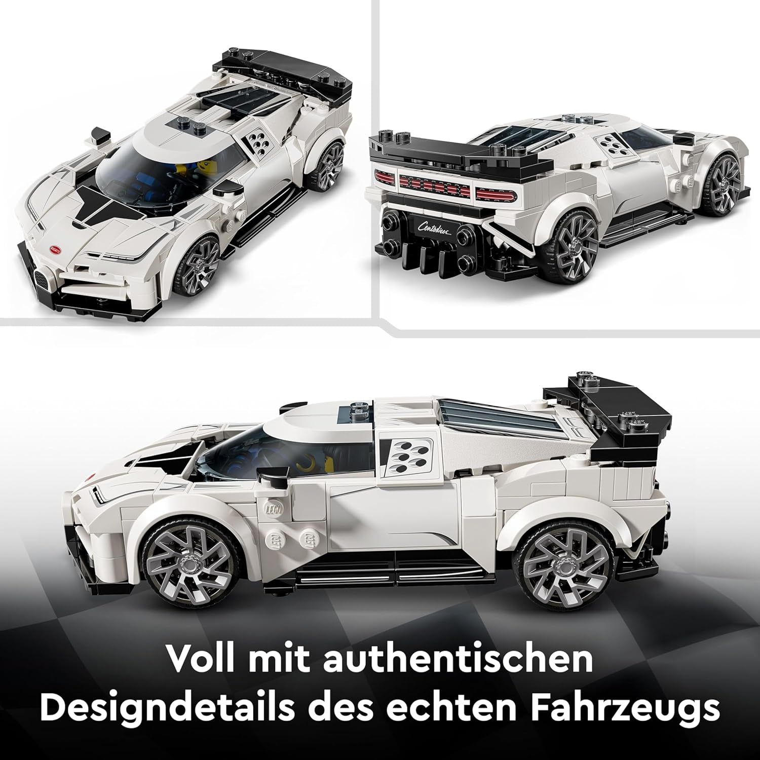 LEGO Speed Champions Bugatti Centodieci Hypersportwagen - Rennauto zum Bauen und Ausstellen - Fahrer Minifigur zum Sammeln - Geschenk für Jungen und Mädchen ab 9 Jahren und Erwachsene 77240