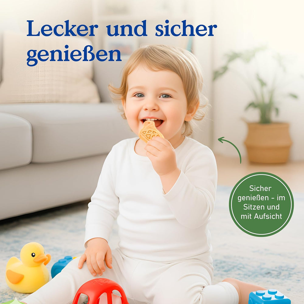 Biscuiți crocanți cu alac Alete Organic (4 x 125 g) - Biscuiți crocanți cu alac pentru bebeluși, fără ulei de palmier, de la 10 luni