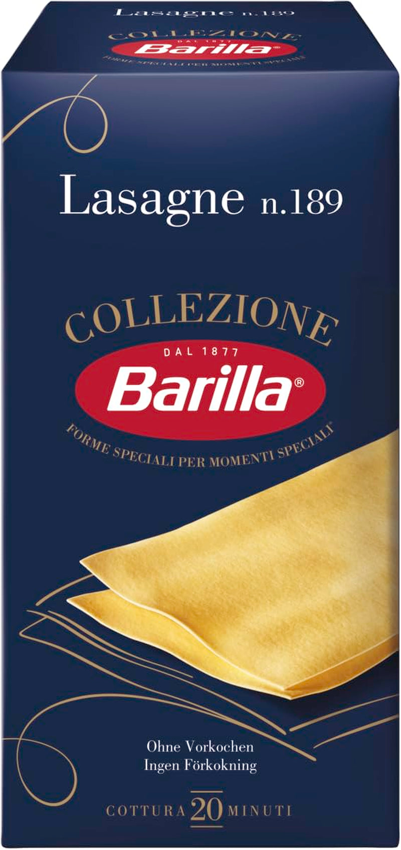 Barilla Collezione Lasagne Paste din grâu dur, întotdeauna al dente, 500g