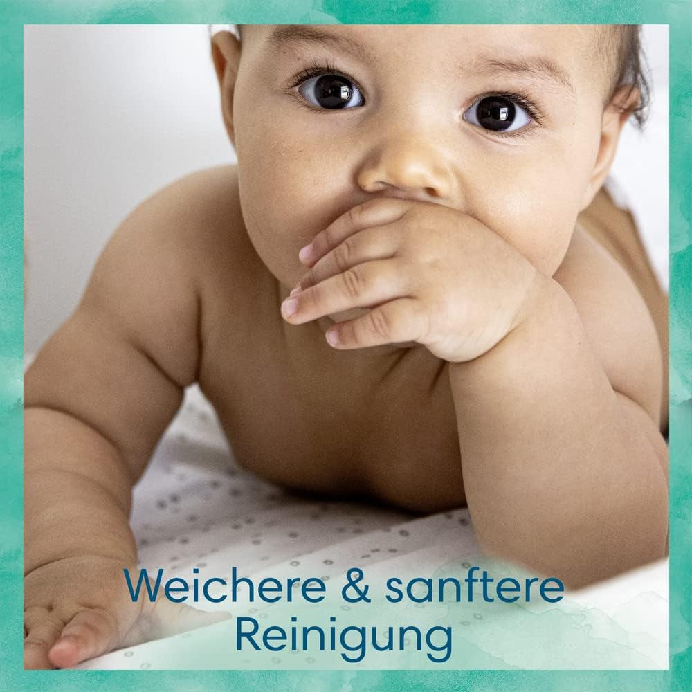 Casetă de rezervă 2320 Plus 2017 (pachet de 6) și cutie de șervețele umede Pampers Harmony Aqua pentru bebeluși, 720 de șervețele (15 x 48), protecție delicată a pielii cu 99% apă