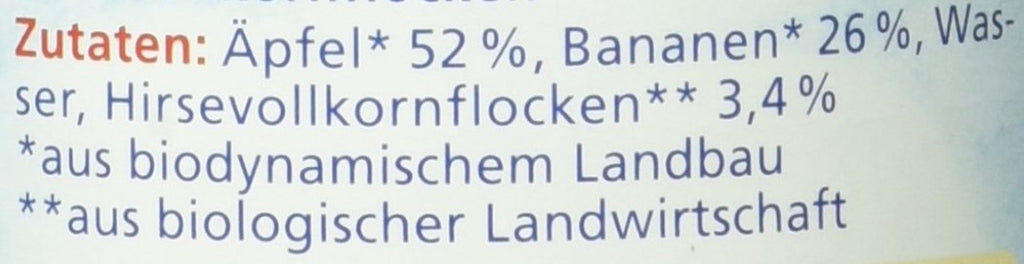 Bio Apfel Mit Banane Und Hirse, Ab Dem 6. Monat, 190 G Naty Shop