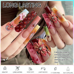 NAILGIL Gel solid pentru ojă, gel solid pentru adeziv pentru unghii, sculptură 3D pentru unghii cu set de instrumente, salon DIY acasă, transparent 15G