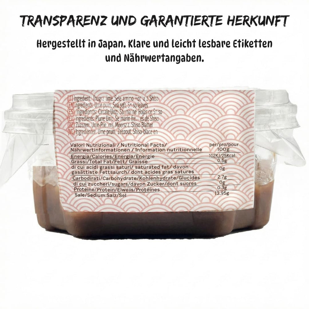 Japanische Umeboshi-Paste, Fermentierte Pflaumen mit Shiso, 150 g