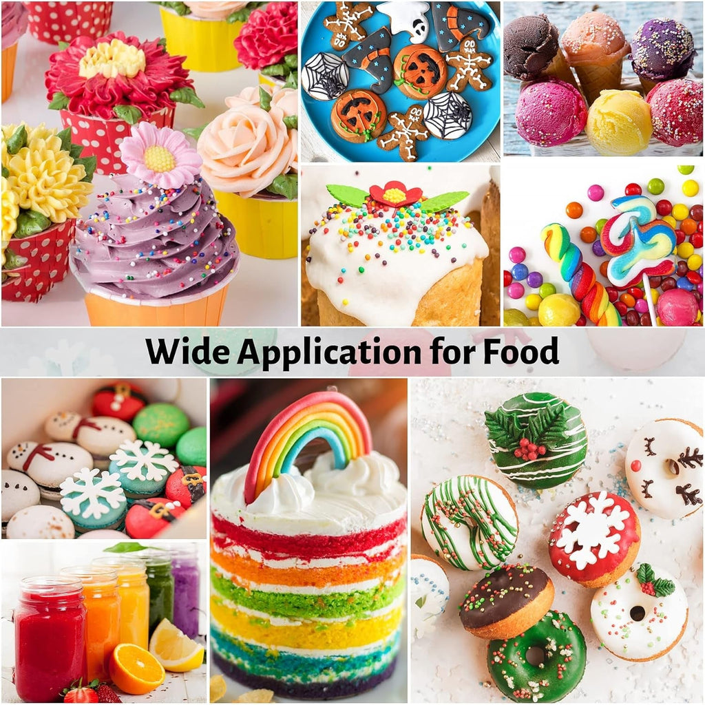 Colorant alimentar 9 x 10 ml, coloranți alimentari lichizi - set de coloranți alimentari pentru decorarea torturilor, macaroane, gogoși, fudge, glazură, săpunuri DIY, înghețată, colorant pentru săpun, colorant pentru pistol de pulverizare