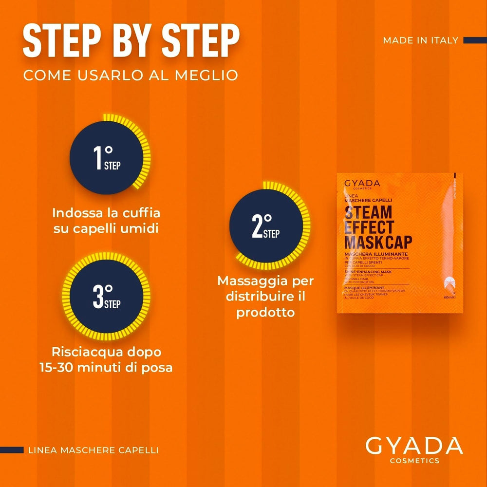 GYADA COSMETICS, mască de păr din material ușor și revitalizant, conferă strălucire și moliciune, efect hrănitor și reparator, cu capac termic, pe bază de ulei de cocos și avocado, 60 ml Masca de par Naty Shop