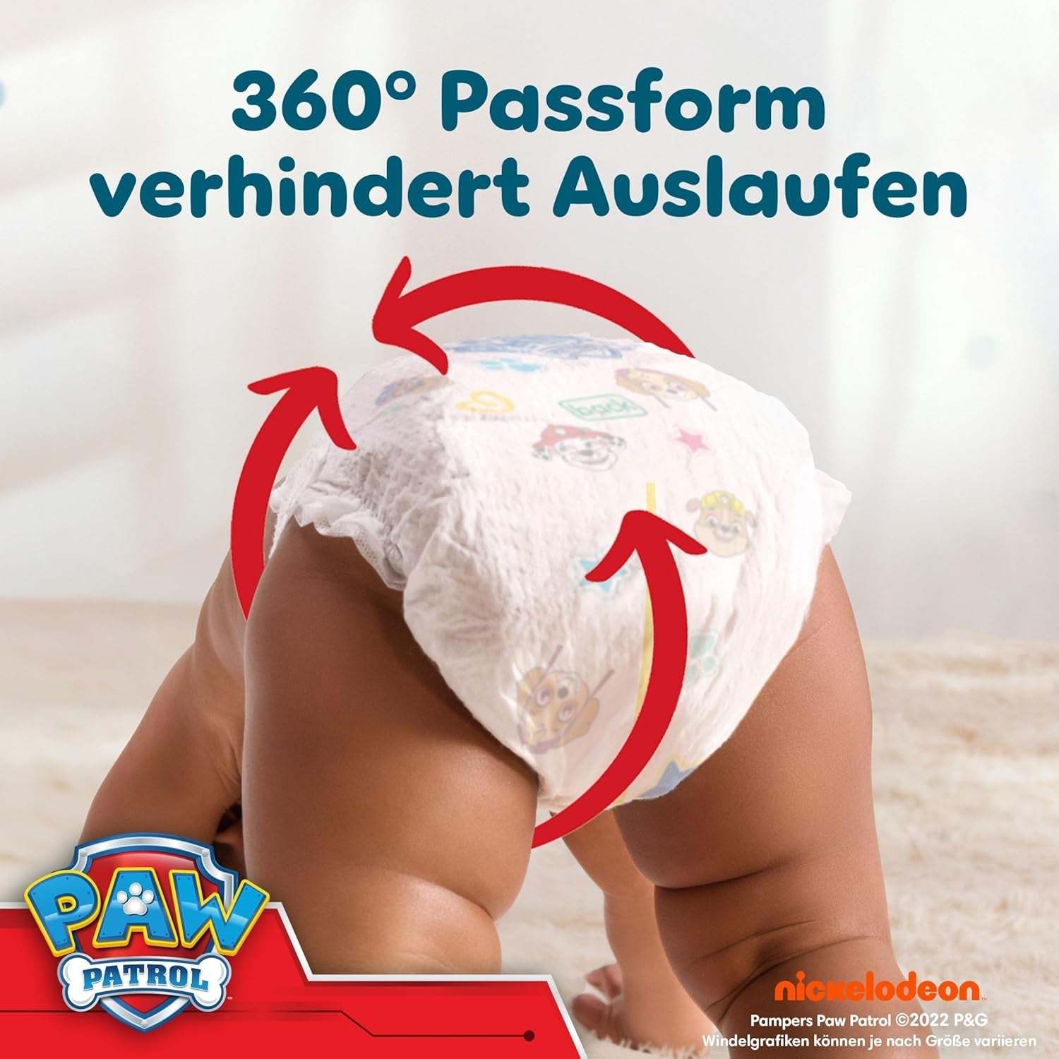 Scutece Pampers Baby-Dry Pants Ediția Patrula Cățelușilor, mărimea 5, 160 de scutece, 11 kg - 17 kg, ajustare la 360° cu sistem de oprire și protecție