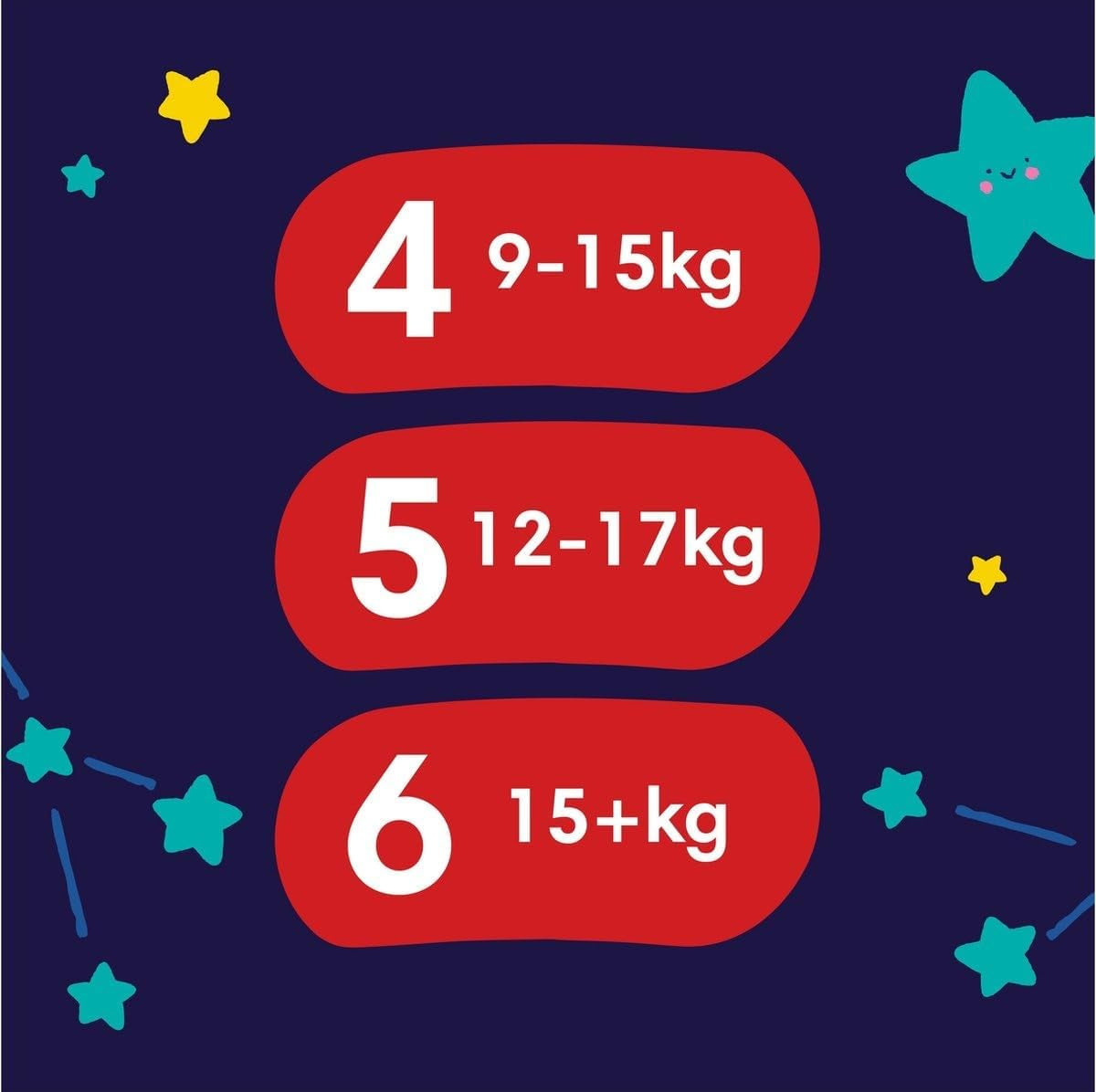 Pampers - Chiloți de noapte antiderapanți pentru bebeluși - Mărimea 6 - Pachet mic - 30 bucăți - 15+ kg