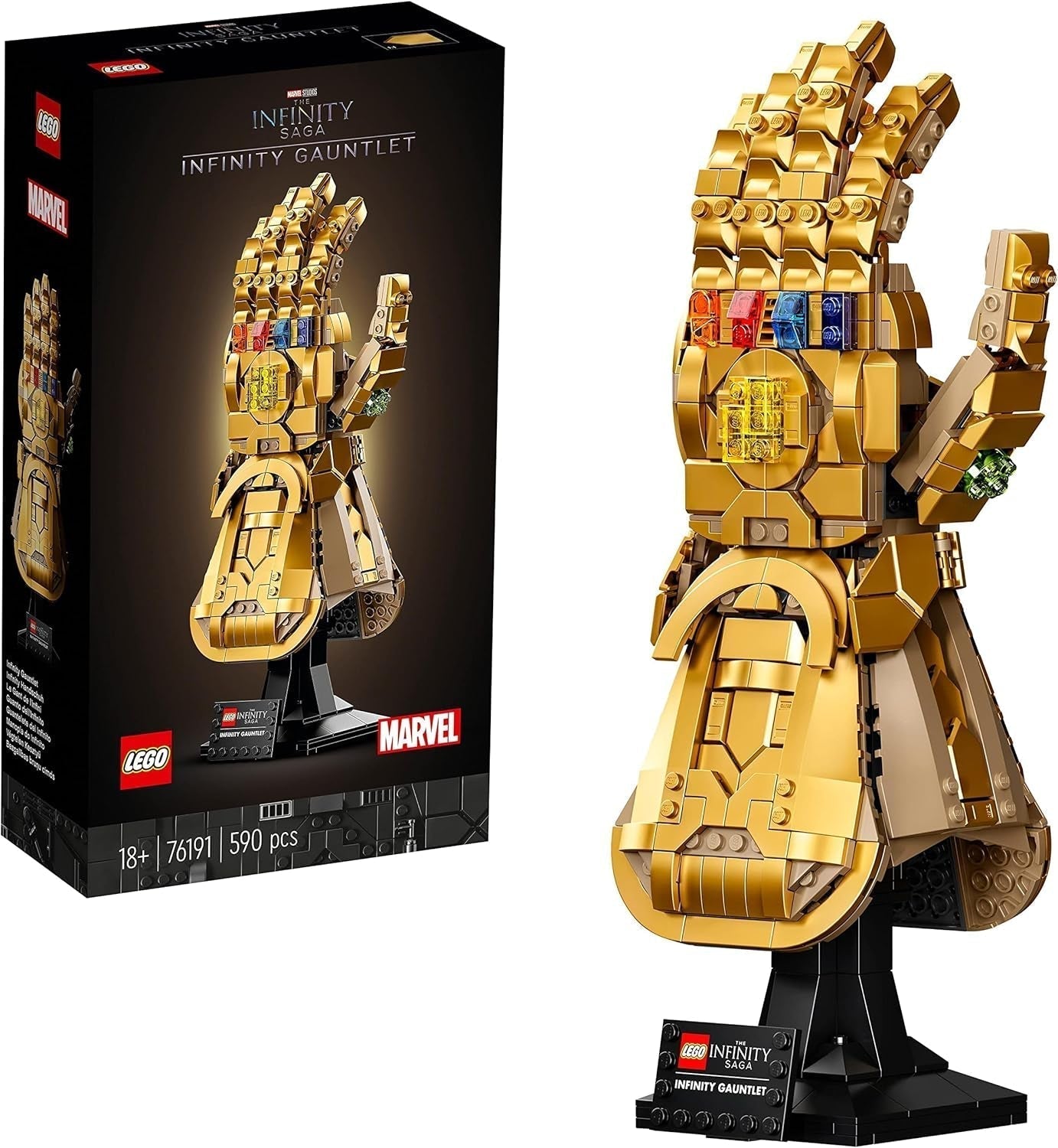 LEGO 76191 Marvel Super Heroes Infinity Glove, Set Avengers pentru adulți cu modelul mănușii lui Thanos de construit, articol pentru fani, cadou pentru bărbați, femei, ea și el Seturi de constructie Besuche den LEGO-Store Singur