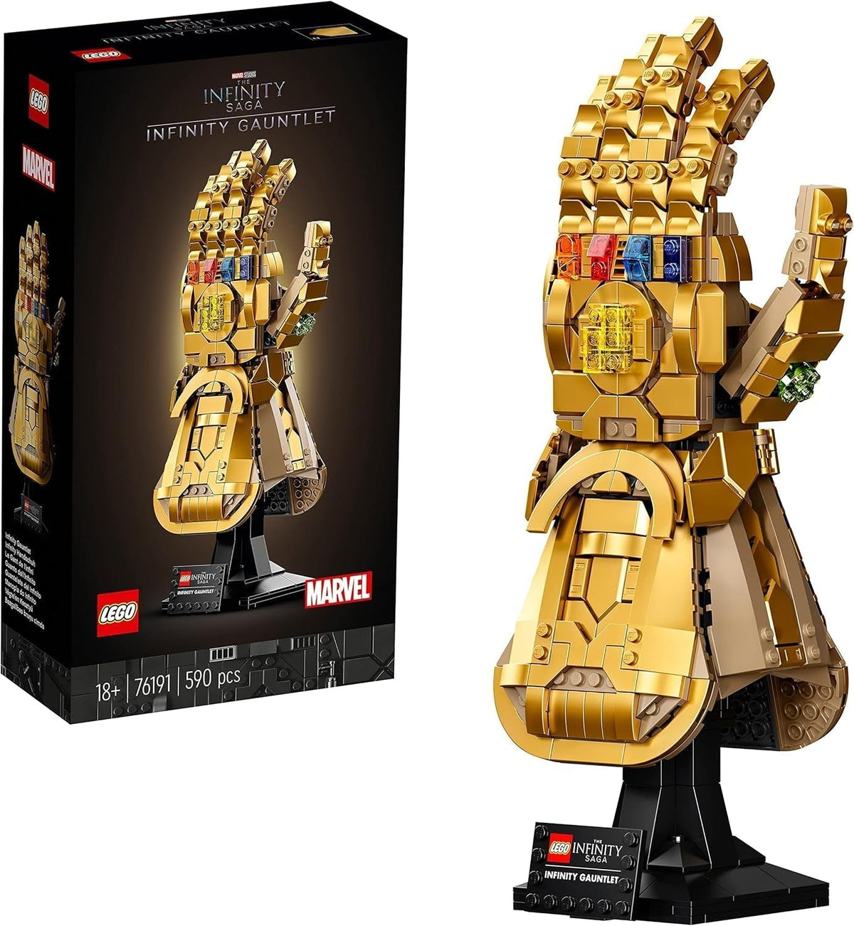 LEGO 76191 Marvel Super Heroes Infinity Glove, Set Avengers pentru adulți cu modelul mănușii lui Thanos de construit, articol pentru fani, cadou pentru bărbați, femei, ea și el Seturi de constructie Besuche den LEGO-Store Singur