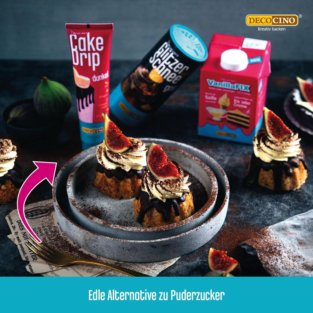 DECOCINO Glitter Cocoa Gold, Pudră de cacao de înaltă calitate cu glitter, 100 grame Naty Shop