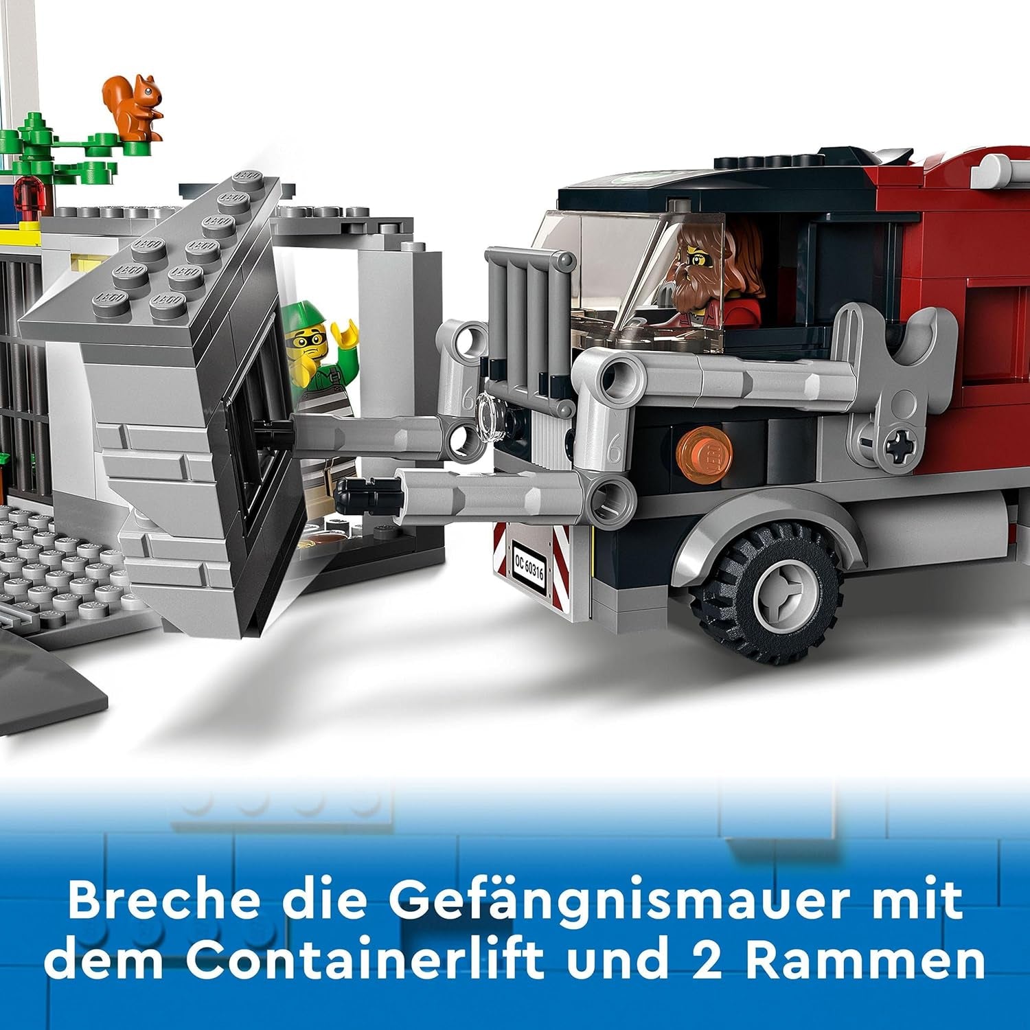 LEGO 60316 City Polizeistation mit Polizeiauto, Müllauto und Hubschrauber, Gebäude zum Bauen mit 3 Figuren, Polizei-Spielzeug für Jungen und Mädchen ab 6 Jahren, Geschenk für Kinder
