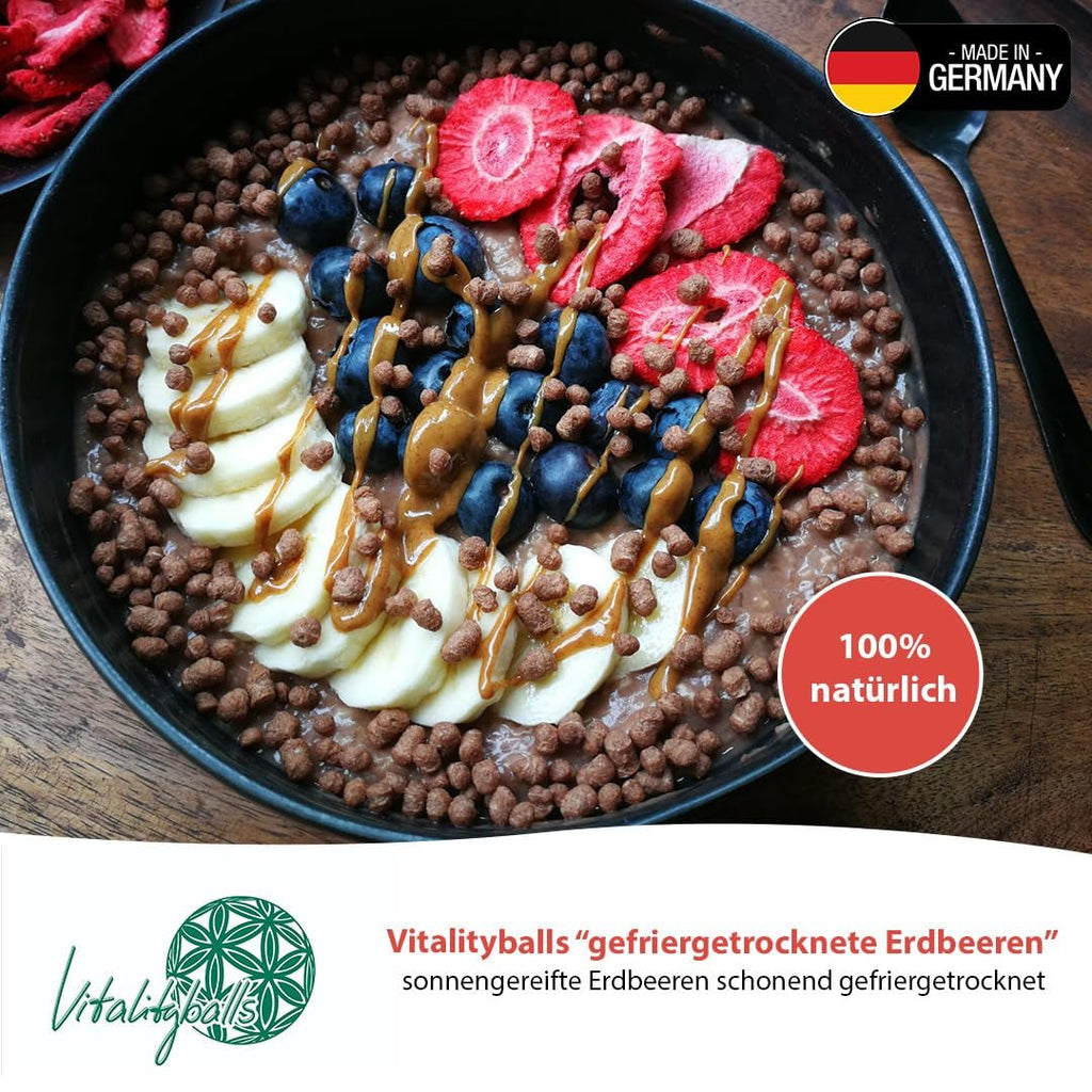 '- 150 g căpșuni liofilizate 100% naturale și pure - Căpșuni uscate în felii - Fructe uscate liofilizate fără adaos de zahăr - Cipsuri de căpșuni neîndulcite Produse deshidratate Naty Shop