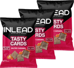 - Tasty Cards - Fursecuri cu ciocolată fără zahăr și umplutură cremoasă | Răsfăț conștient pentru plicuri | Gustare cu conținut scăzut de calorii - 3 x 52g (Fursecuri cu cremă)