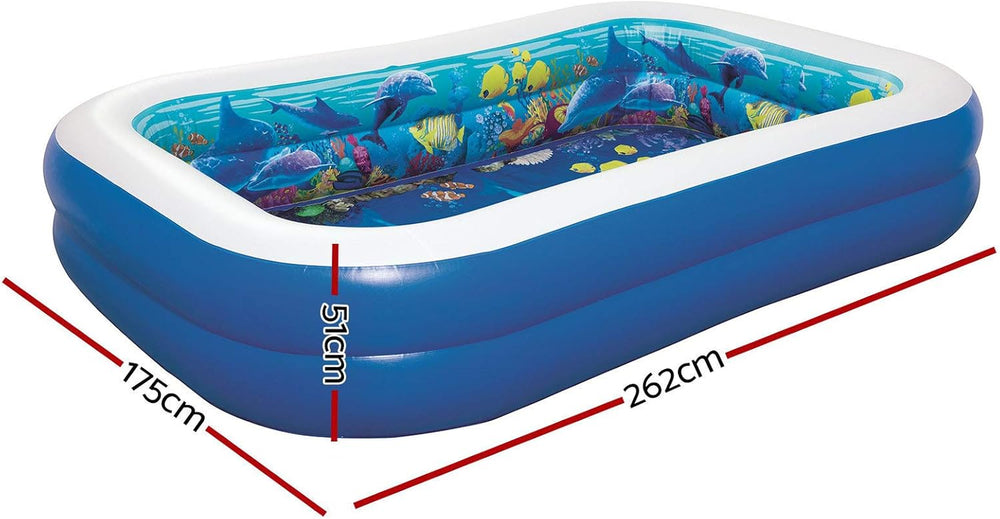 Piscină Bestway Family, Aventură 3D, 262 x 175 x 51 cm, 54177, Multicoloră