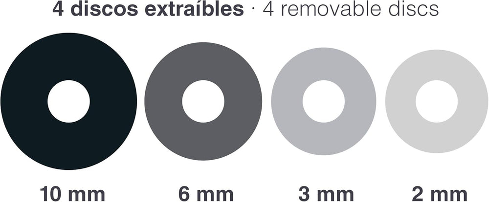 - 67143 - Rolă de bucătărie Amasar, 4 discuri detașabile, oțel inoxidabil, marcaje de măsurare gravate, toate măsurătorile, 41,5 cm, lavabilă în mașina de spălat vase, gri