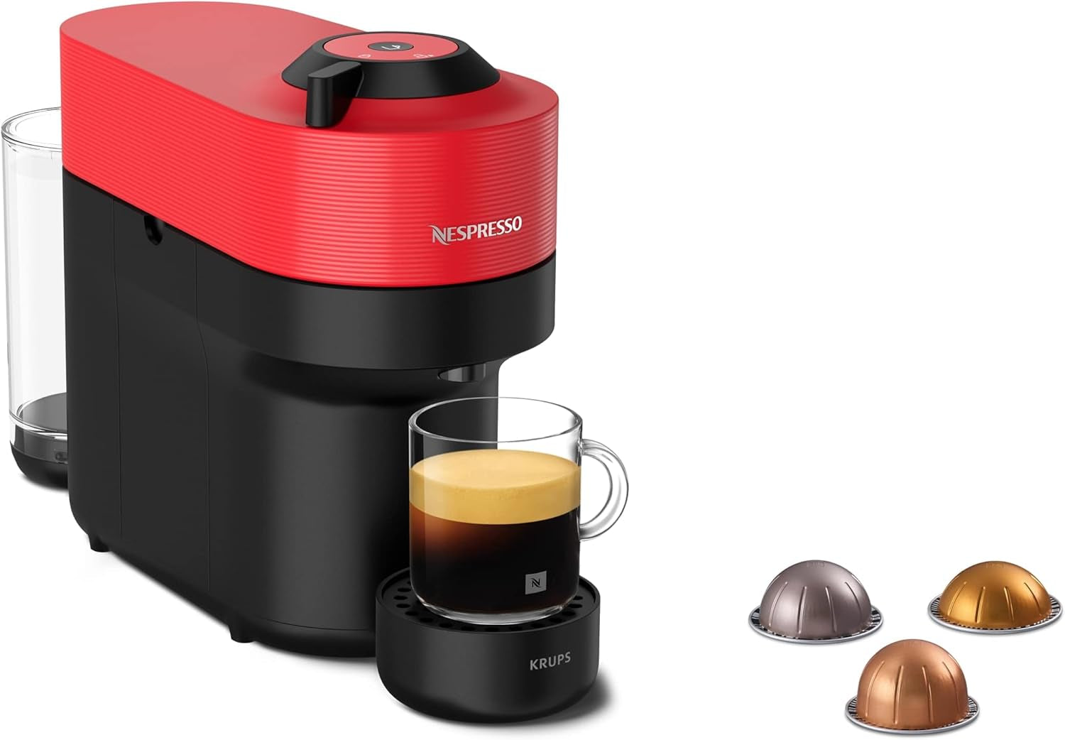 Espressor cu capsule Nespresso Krups Vertuo Pop, capacitate: 560 ml, recunoaștere automată a capsulelor, sistem one-touch, 4 dimensiuni de cești, timp de încălzire scurtat, sustenabil, Aqua Mint, XN9204