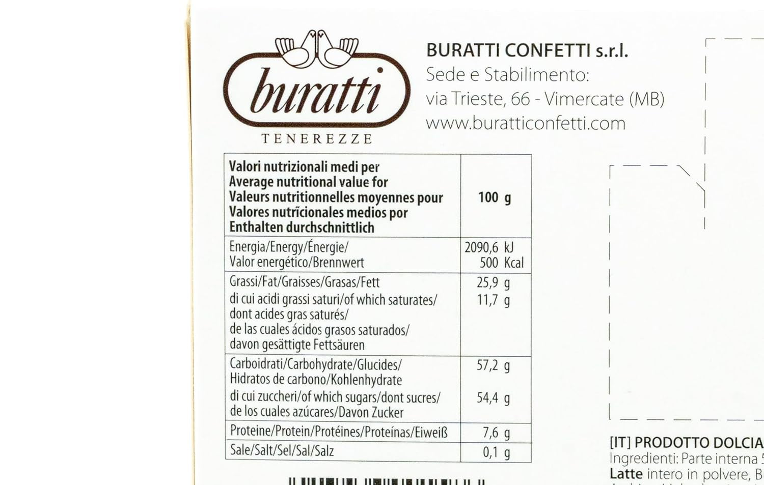 Migdale acoperite cu ciocolată albă Tenerezze, 1 bucată