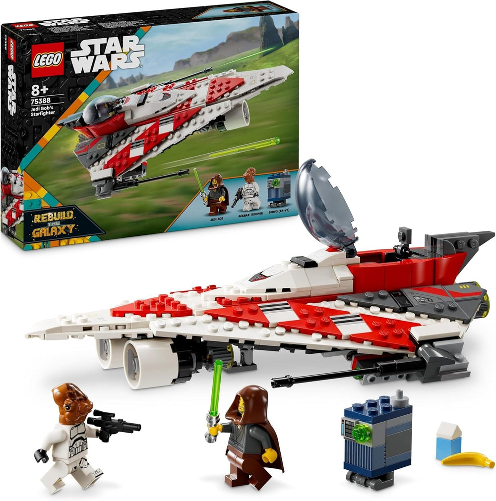 LEGO Star Wars Jedi Bob's Starfighter, jucărie de construit, cărămizi de jucărie pentru navă stelară, personaj popular, cadou de ziua de naștere pentru băieți, fete și toți fanii cu vârsta peste 8 ani 75388 Seturi de constructie Besuche den LEGO-Store Titlu implicit