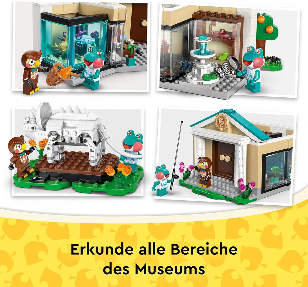 LEGO Animal Crossing - Eugens Museumssammlung - Interaktives Spielset mit Eugen & Liliane Minifiguren, Dinosaurierfossilien & Zubehör - Gamer Geschenk für Mädchen & Jungen ab 7 Jahren - 77056