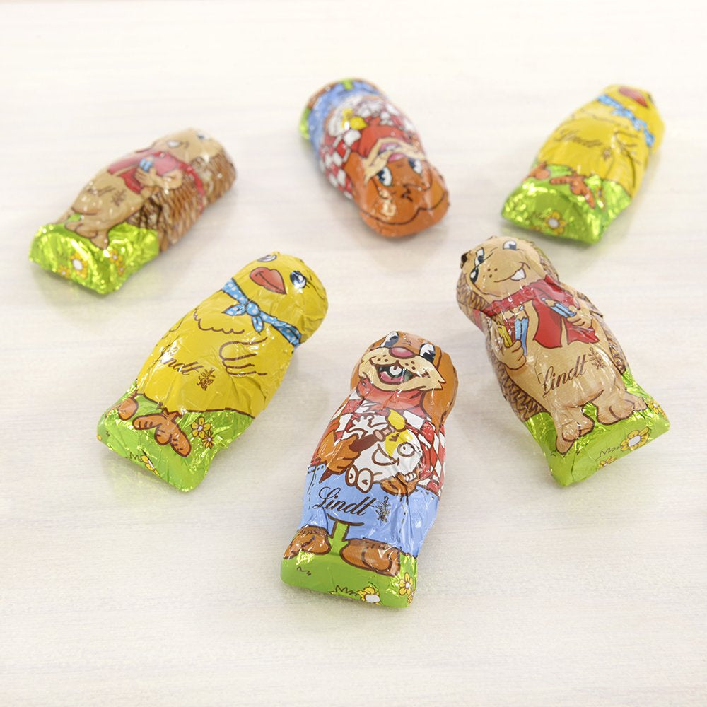 Micii Prieteni de Paște cu Ciocolată | 2 x 100 g și Decor de Ciocolată Mini Ouă cu Lapte Alpin | 2 x 180 g Pliculețe | Ouă de ciocolată cu lapte premium, ambalate vesel și colorat, în patru culori, pentru Paște