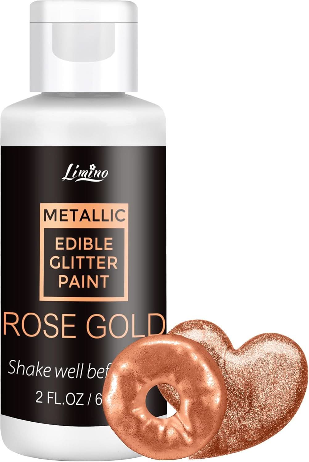 Glitter comestibil lichid, 60 ml Naty Shop Roségold