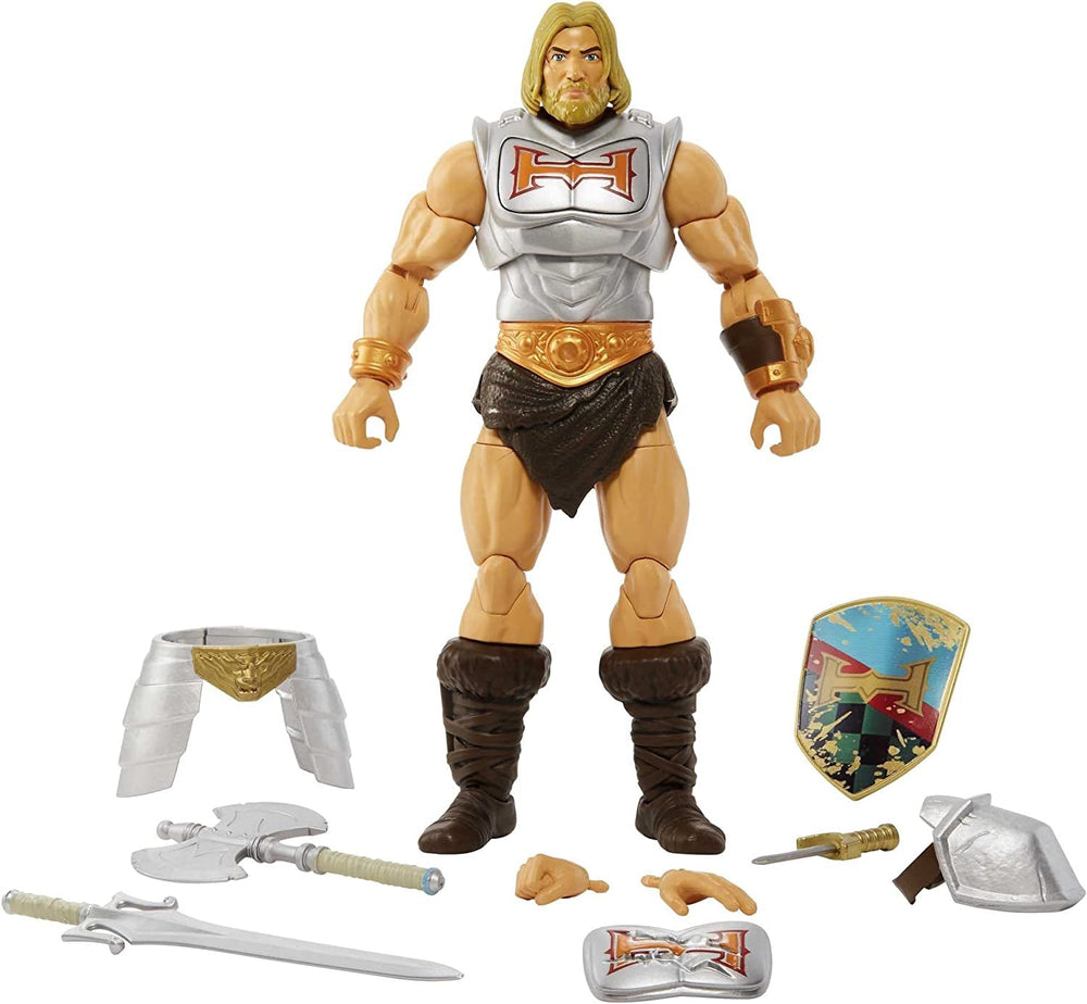 Masters of the Universe HDR45 - Colecția Masterverse, Battle Amour He-Man, aprox. 18 cm înălțime Figurine de acțiune MOTU pentru joacă și colecționare, cadou pentru copii cu vârsta de peste 6 ani Action figures Naty Shop Noua armură de luptă Eternia He-Man