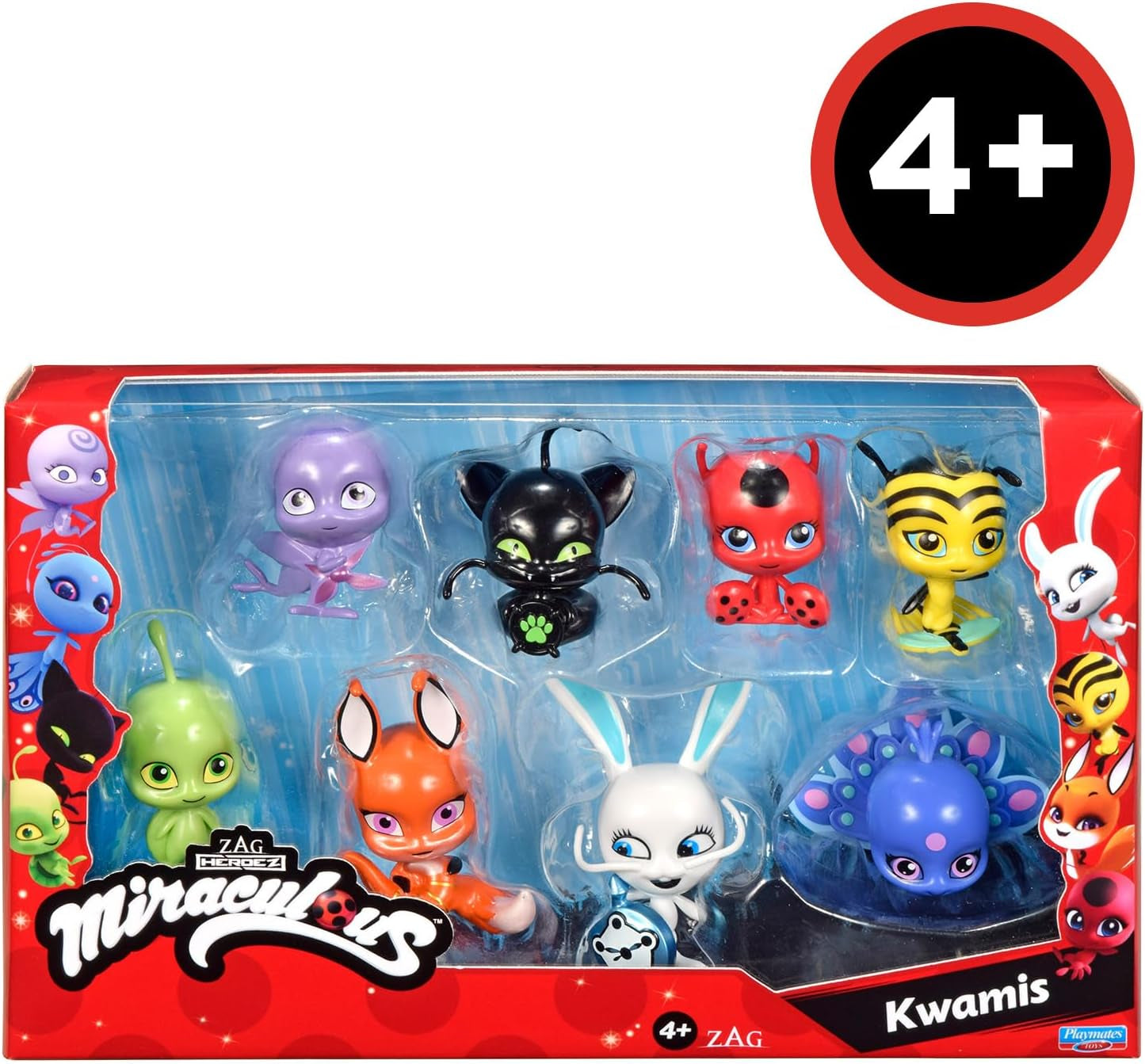 Bandai - Miraculous - Pachet de 8 Kwamis - Colecția de mini figurine Miraculous - Joc Miraculous Box Set de 8 Kwamis - Little Sweet Miraculous Ladybug Figures - Jucării de la 4 ani - P50532 Action figures Naty Shop
